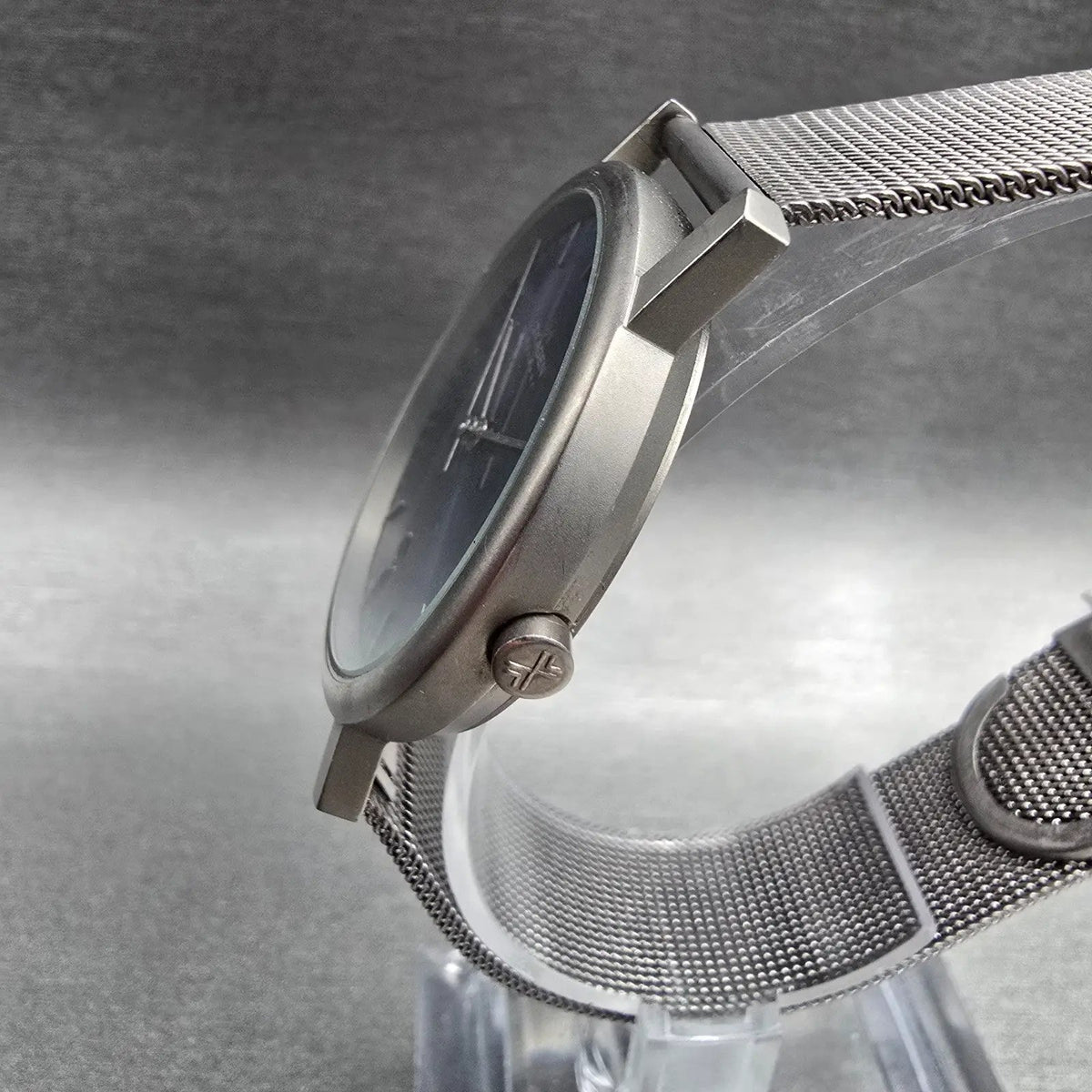 Skagen Watch Men 34mm Blue Dial Silver Tone Date Round 103LTTN New Battery2