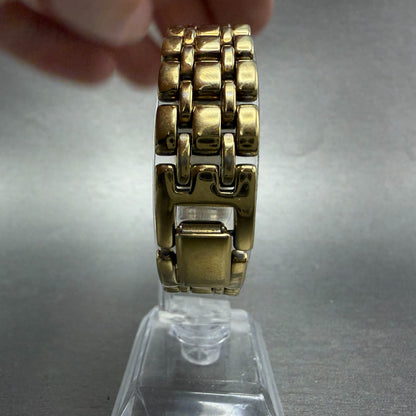 Seiko Tank Watch Women 17mm Champagne Dial Gold Tone 1N00-6B79 New Battery VTG7