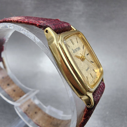 Citizen Junction Tank Watch Women 21mm Cream Dial Gold Tone Rectangle New Batt4