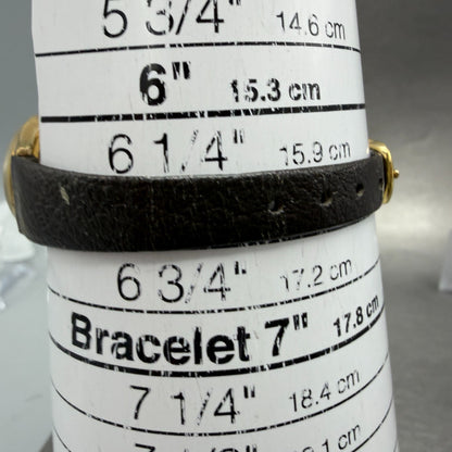 Seiko SeikoMatic Lady Watch Women 23mm Silver Dial Gold Tone Date Runs Vintage10