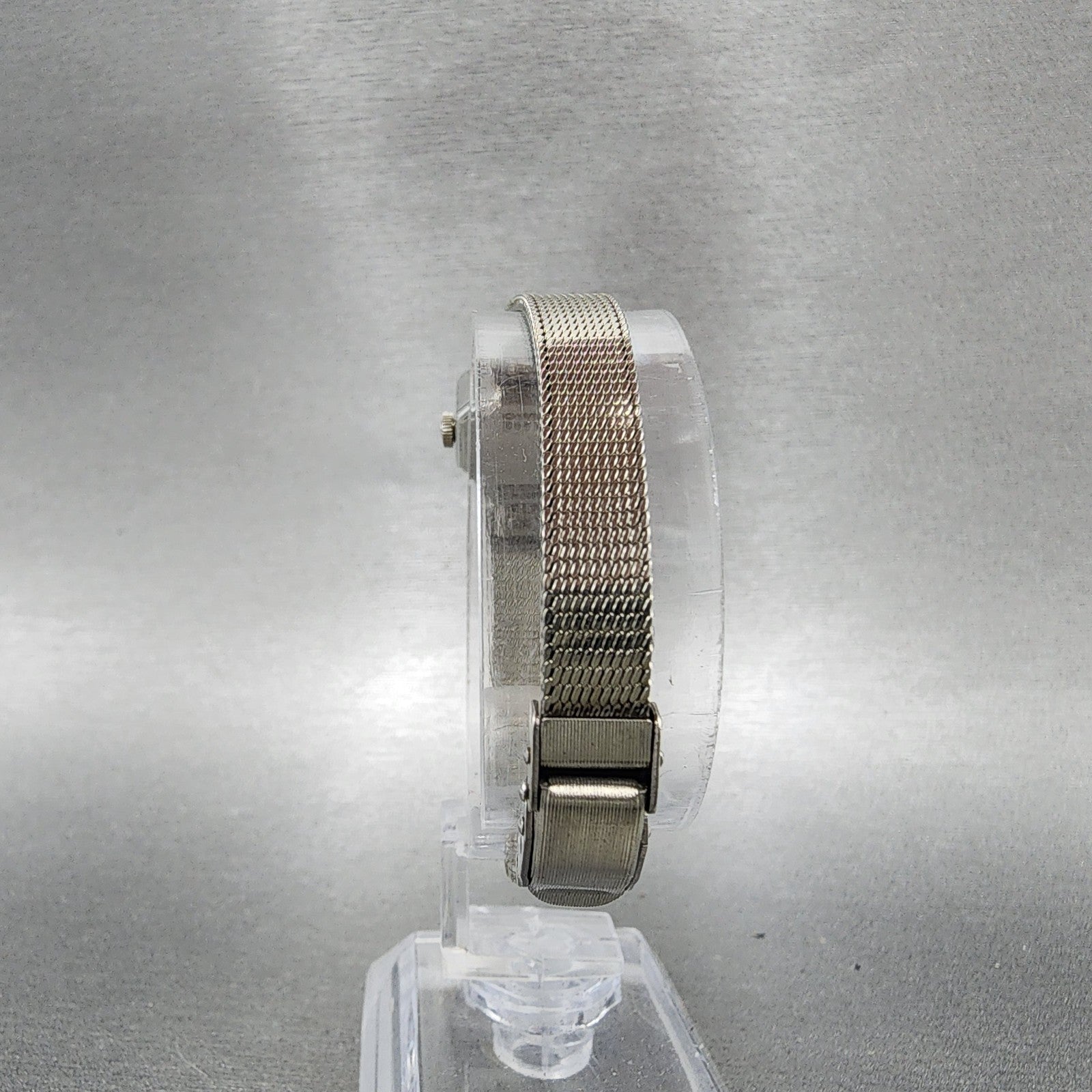 Hamilton Watch women 17mm White Dial 10K White Gold Plated Diamonds New Battery7