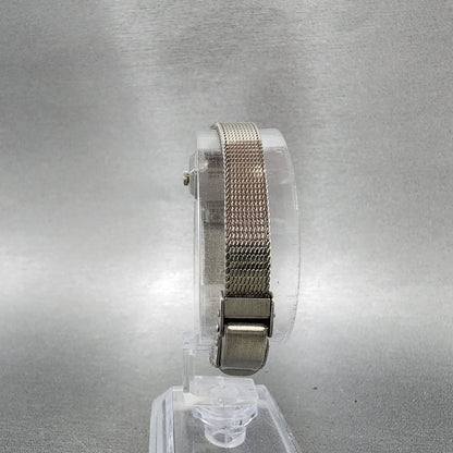 Hamilton Watch women 17mm White Dial 10K White Gold Plated Diamonds New Battery7