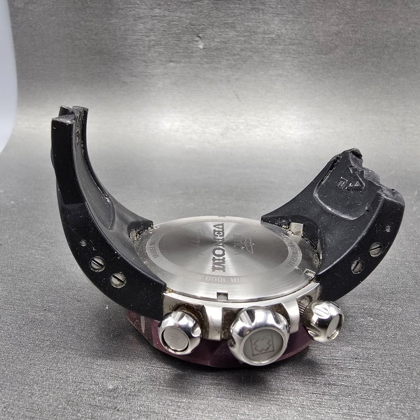 Invicta Venom Chronograph Watch Men 50mm Black Dial Silver Tone 26662 NewBattery9