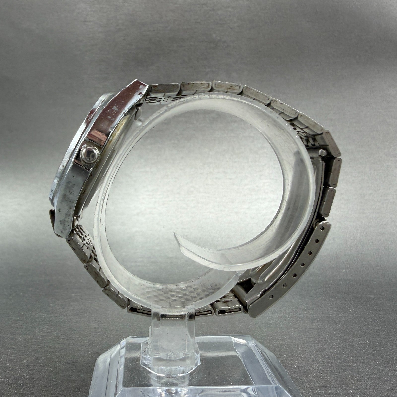 Citizen Vega Watch Men 34mm Silver Dial Silver Tone Daydate 1408-392001 PARTS7