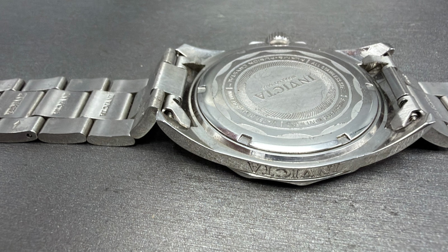 Invicta Diver Watch Men 43mm Black Dial Steel Date Round 6499 PARTS17