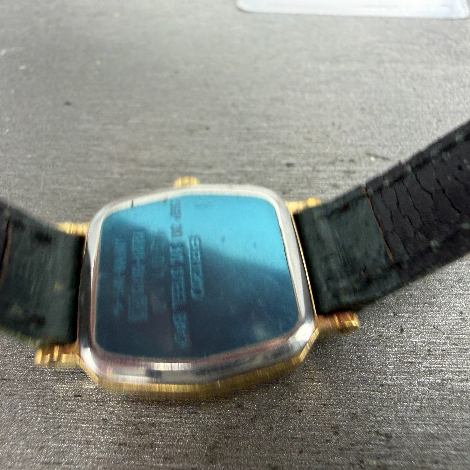 Seiko Exceline Watch Women 21mm Gold Dial Gold Tone Hexagon 1221-5010 New Batt 49