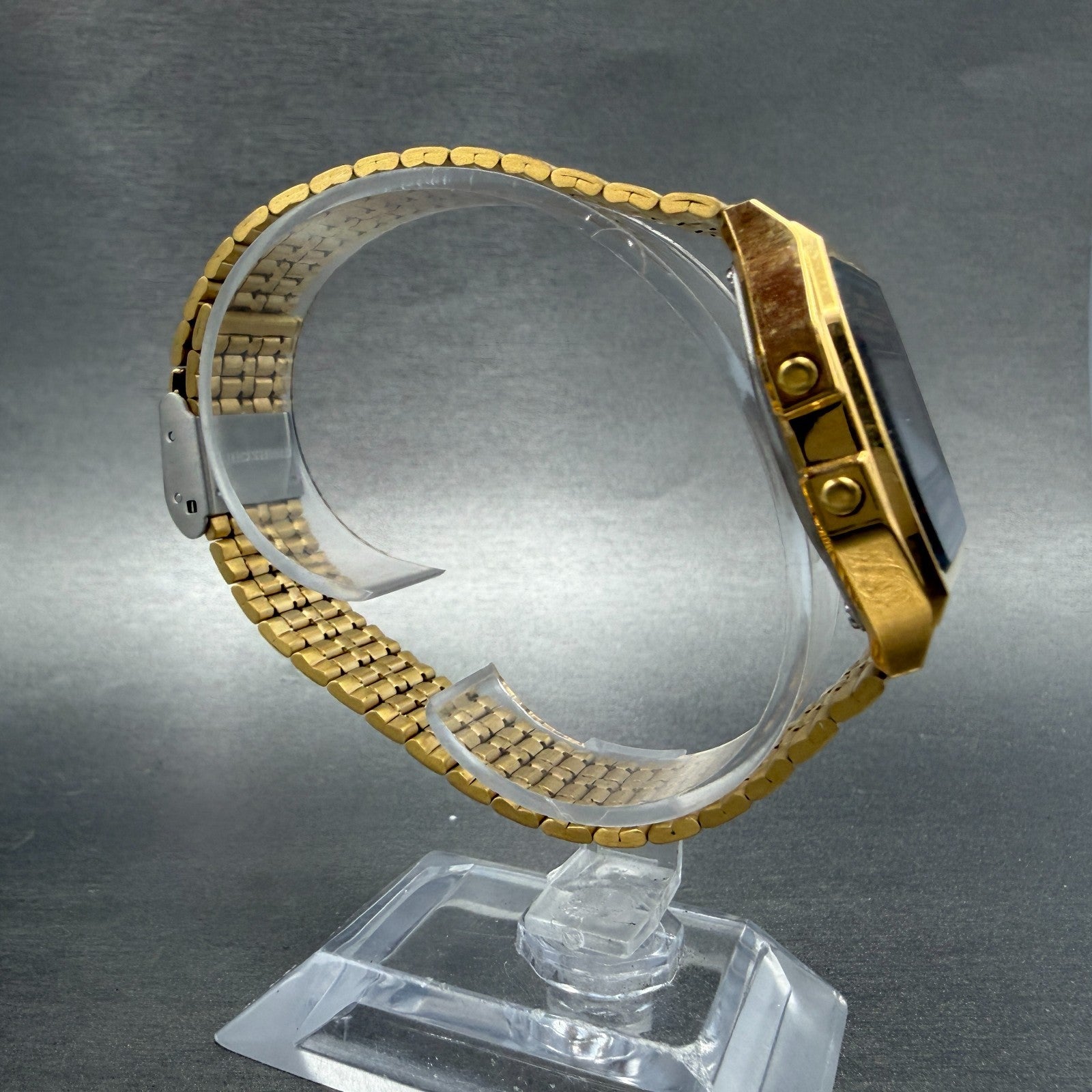 Casio Digital Watch Men 33mm Gold Tone Alarm Chrono Daydate A159WGE New Battery8