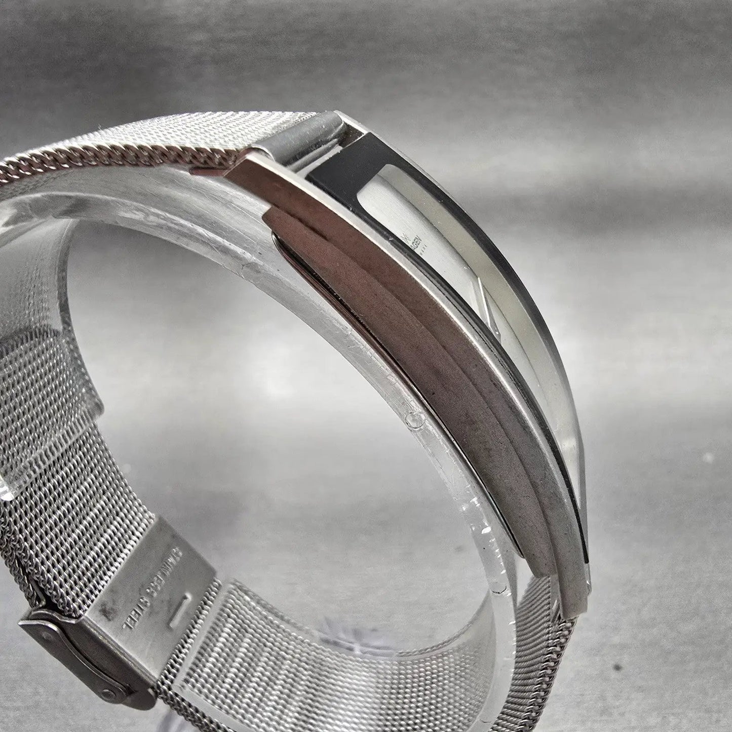 Skagen Denmark Watch Women 20mm Silver Dial Two Tone Rectangle 2SSS New Battery3