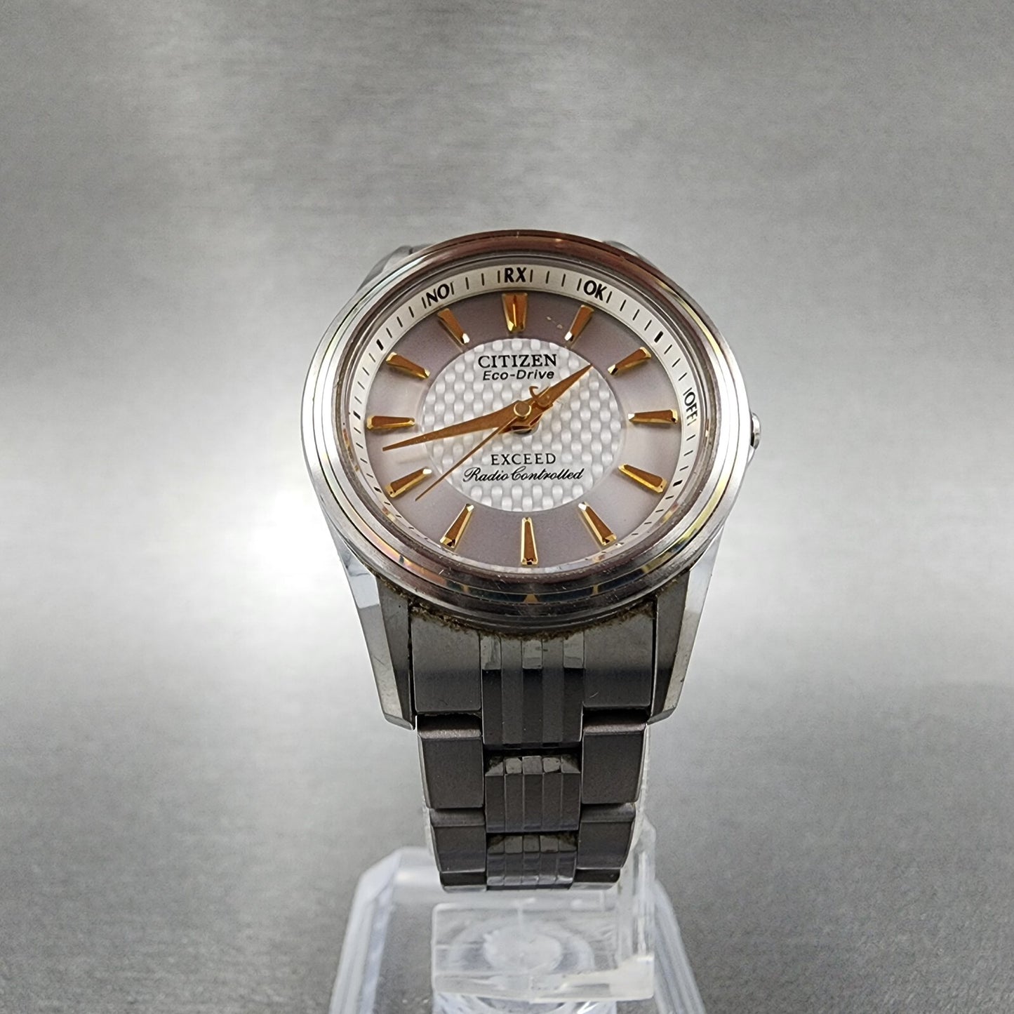 Citizen EcoDrive Exceed Watch Women 27mm White Dial Titanium H331T011403 Runs5