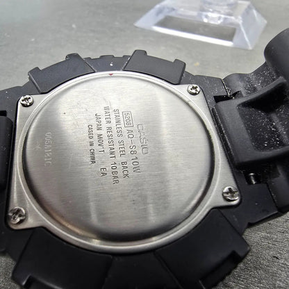 Casio AQ-S810W Watch Men 47mm Black Gray Alarm Chronograph Analog Digital Solar9