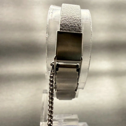 Seiko Watch Women 17mm Silver Dial Silver Tone Oval 4N01-5029 New Battery VTG7