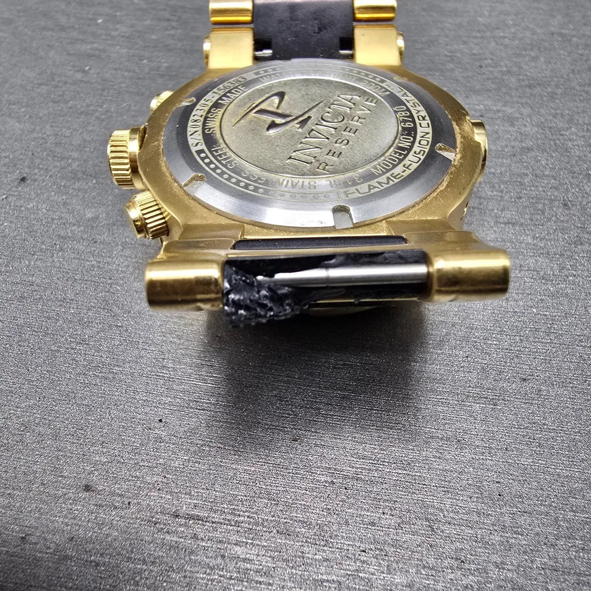 Invicta Reserve Ocean Reef Chronograph Watch Men 46mm MOP Dial Black Gold  READ!9