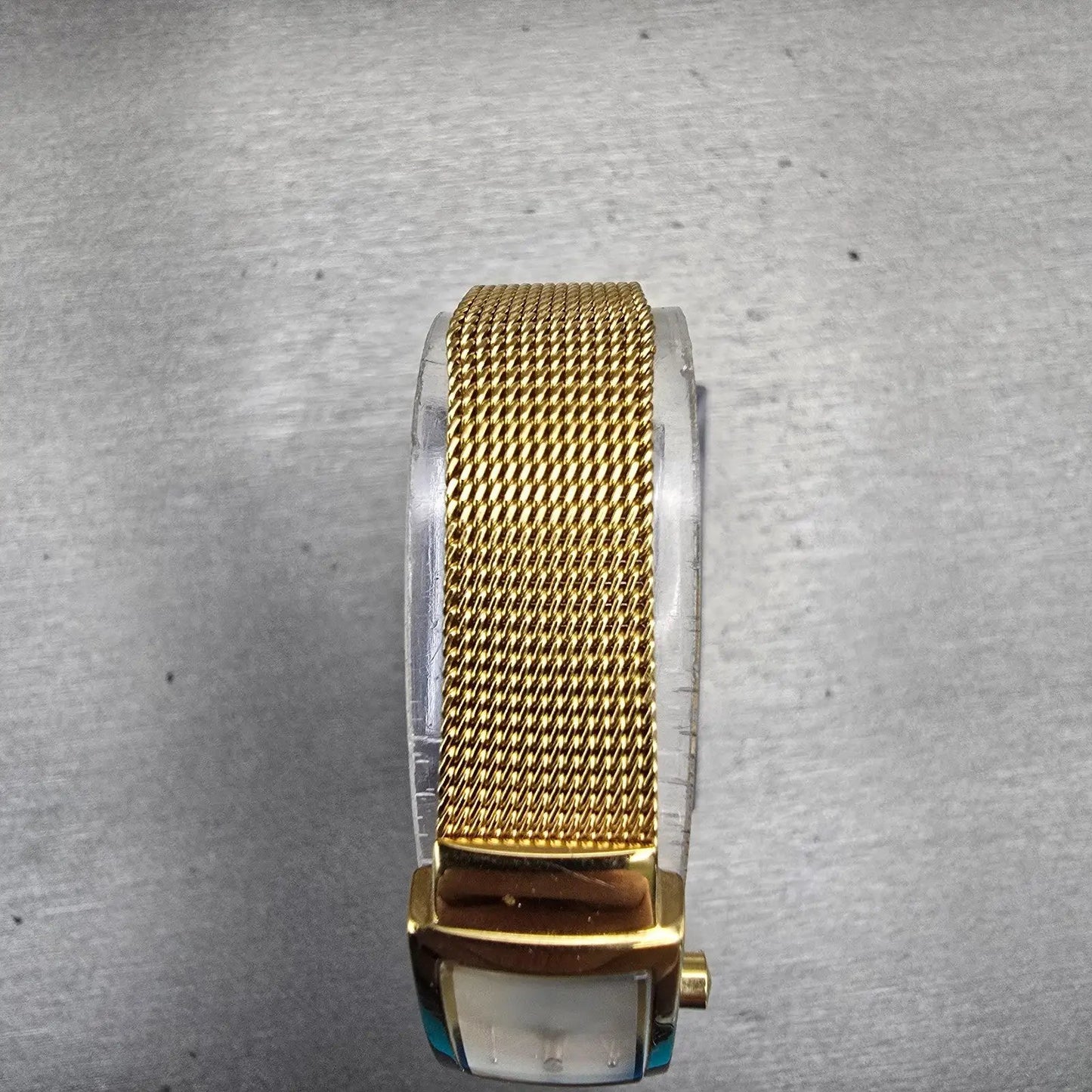 Skagen Tank Watch Women 14mm MOP Dial Gold Tone Rectangle 490SGG New Battery B4