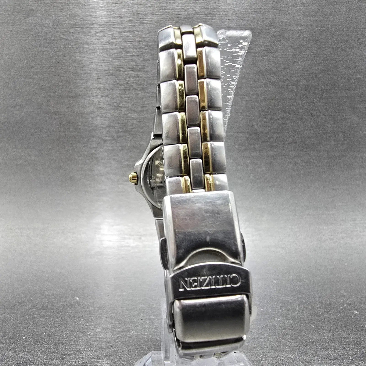 Citizen Eco-Drive Watch Women 25mm Silver Dial Two Tone Date Round Works E0107