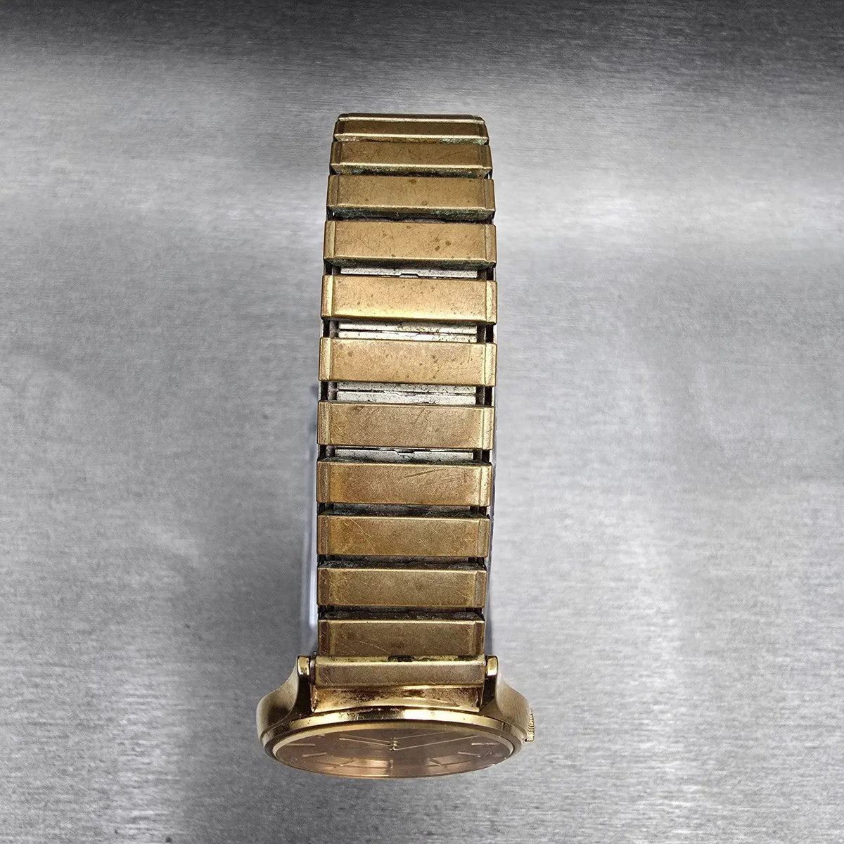 Seiko Watch Men 30mm Gold Dial Gold Tone Round 5420-0140 New Battery Vintage4