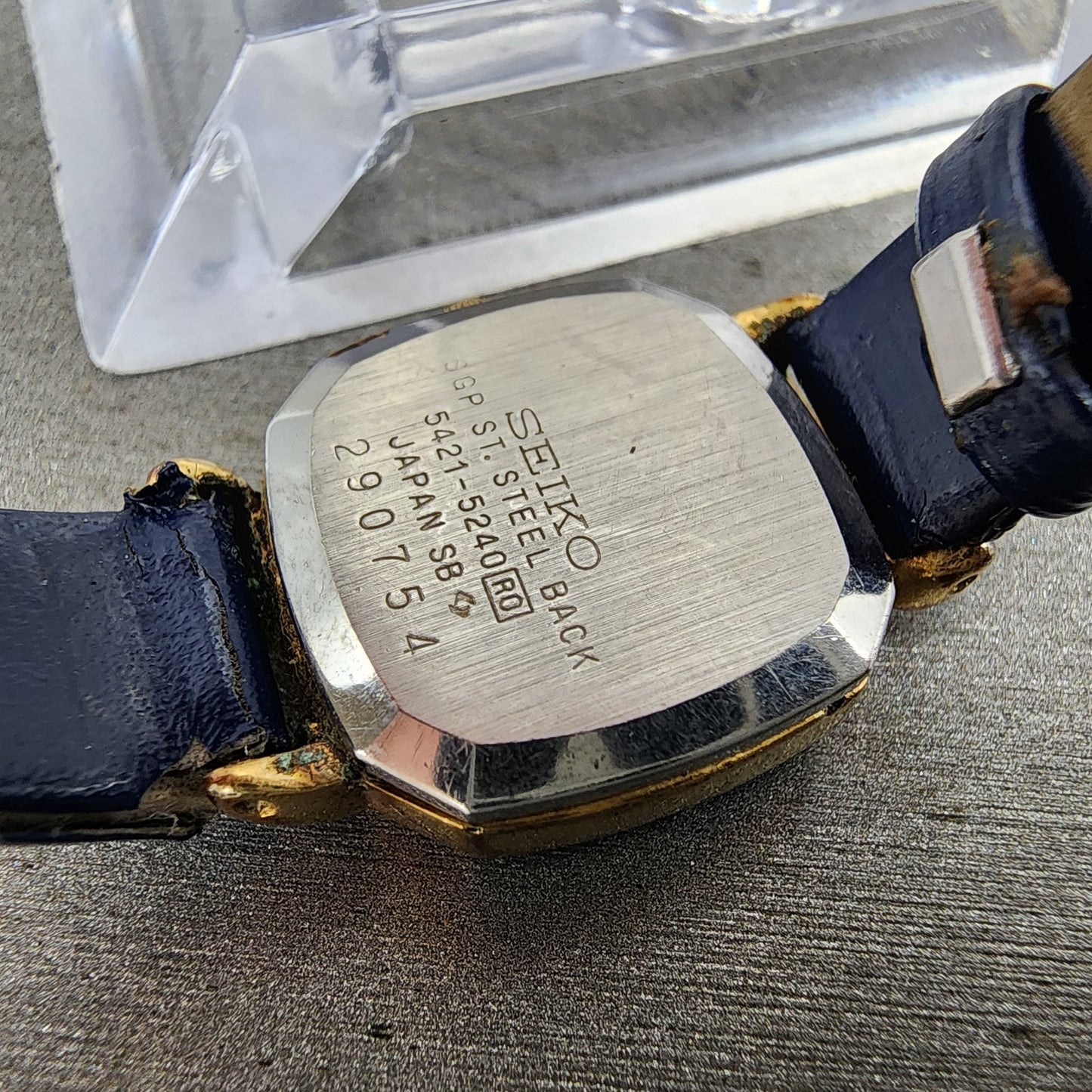 Seiko Watch Women 19mm Champagne Dial Gold Tone Octagon 54215240 New Battery9