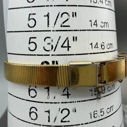 Seiko Watch Women 18mm Gold Dial Gold Tone Hexagon 2C20-5790 New Battery KL910