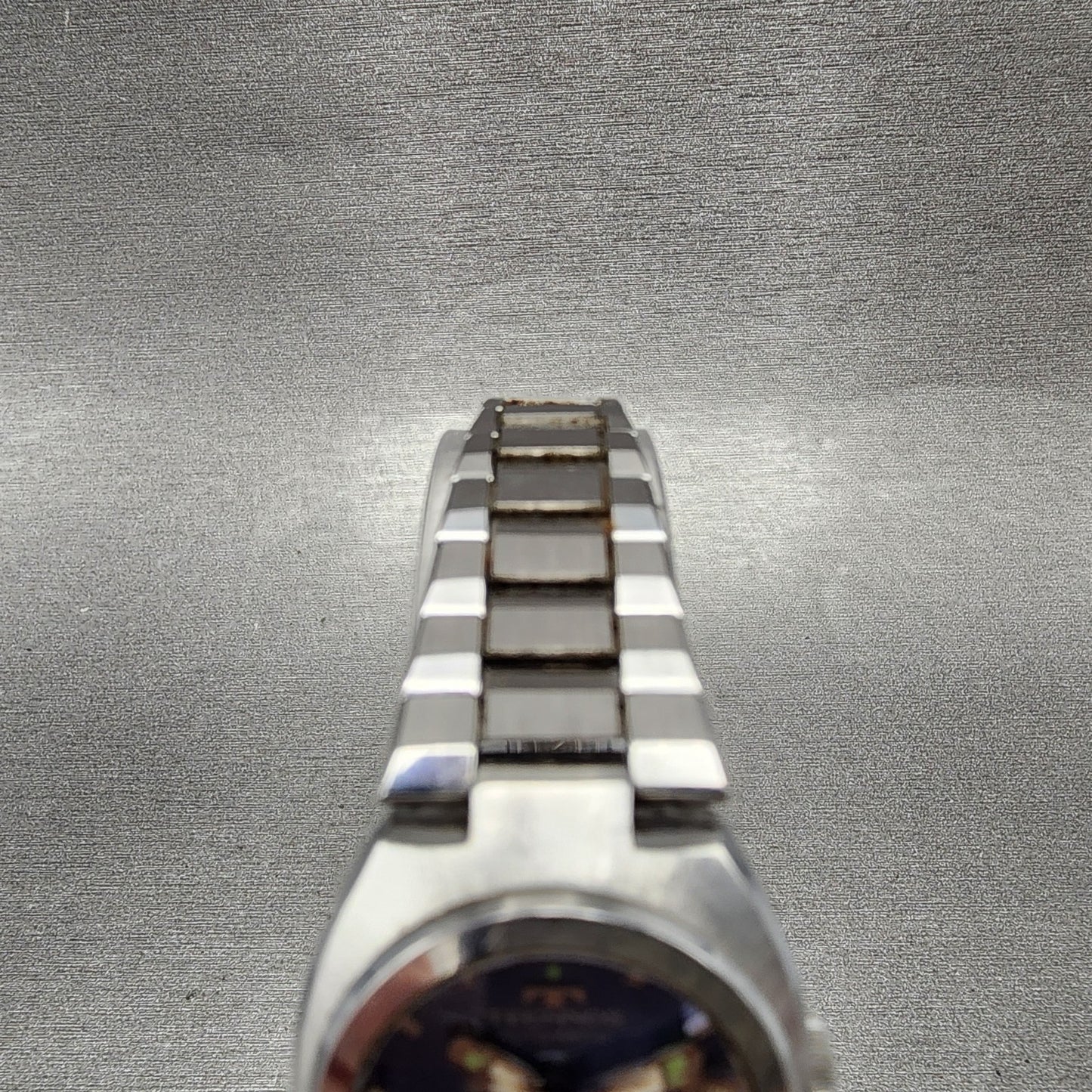 Technos Star Watch Women 24mm Blue Dial Silver Tone Date Automatic Runs VTG4