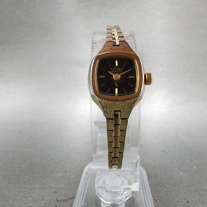 Citizen CQ Watch Women 17mm Black Dial Gold Tone Square 5920S49780 New Battery5