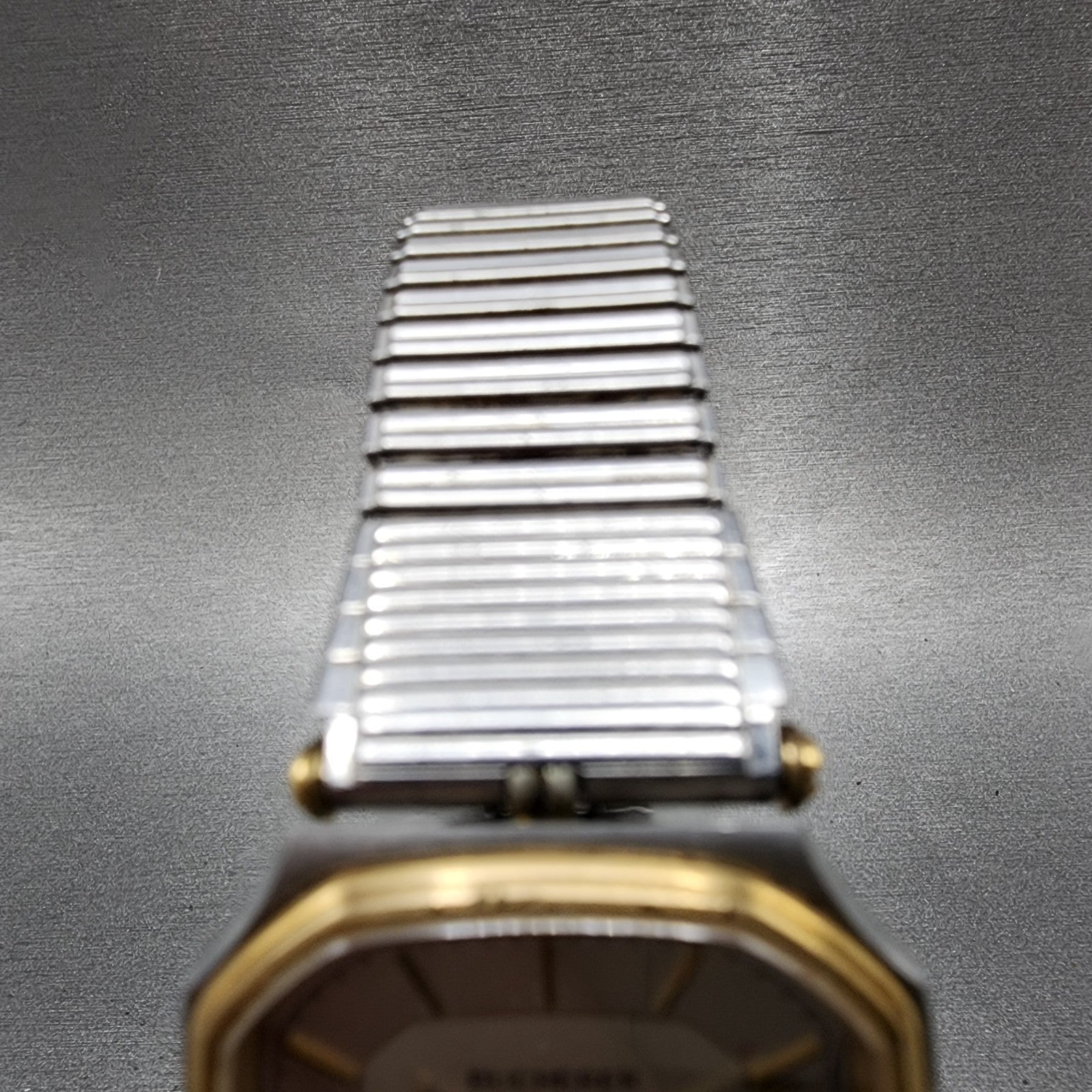 Bucherer Watch Men 31mm Silver Dial Two Tone Date Octagon 22027 New Battery4