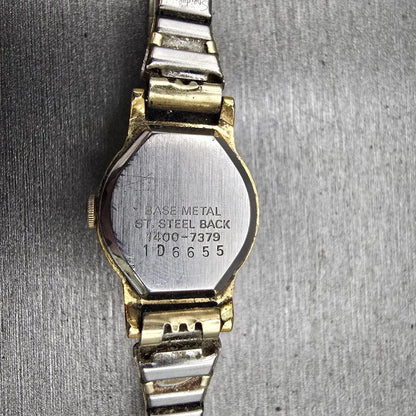 Seiko Watch Women 18mm Brown Dial Gold Tone Oval 1400-7379 Vintage New Battery10