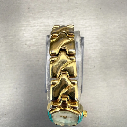 Citizen Watch Women 17mm MOP Dial Gold Tone Oval 3220-326130 New Battery VTG4