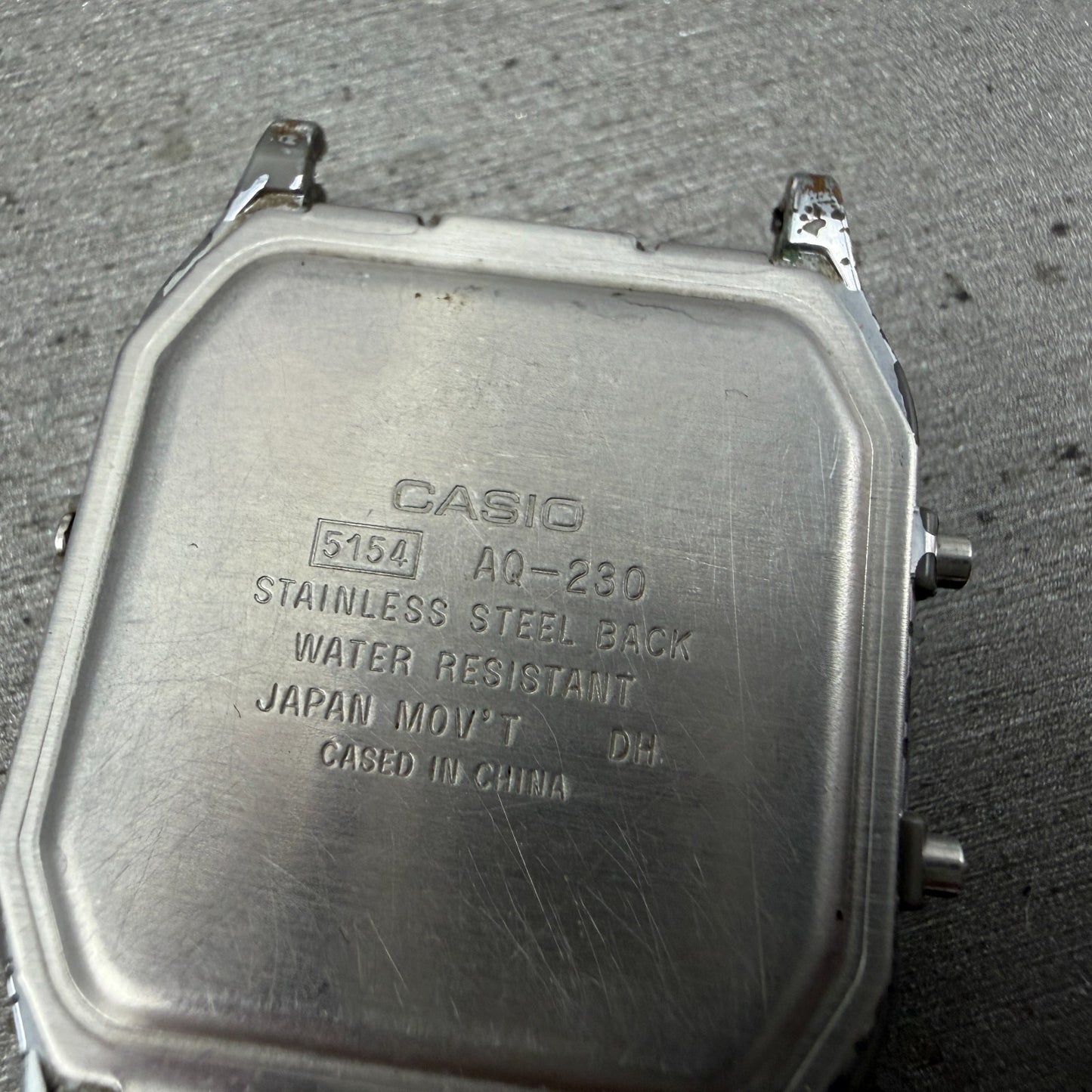 Casio AQ-230 Watch Men 30mm White Dial Silver Tone Alarm Chrono READ!!!!!!!!!!!!12