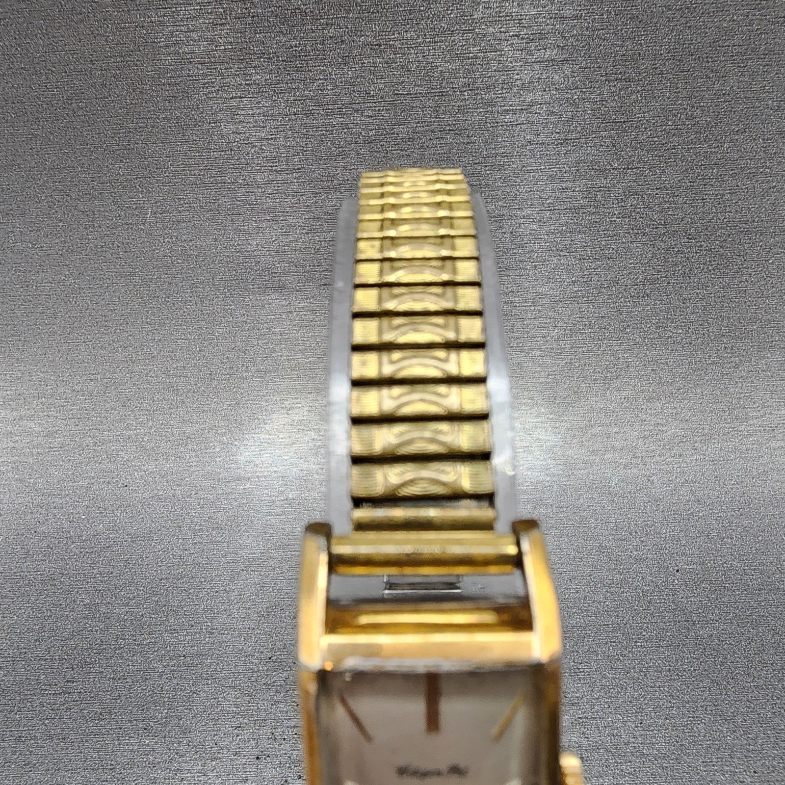 Citizen Pet Watch Women 18mm White Dial Gold Plated Rectangle Manual Wind Runs4
