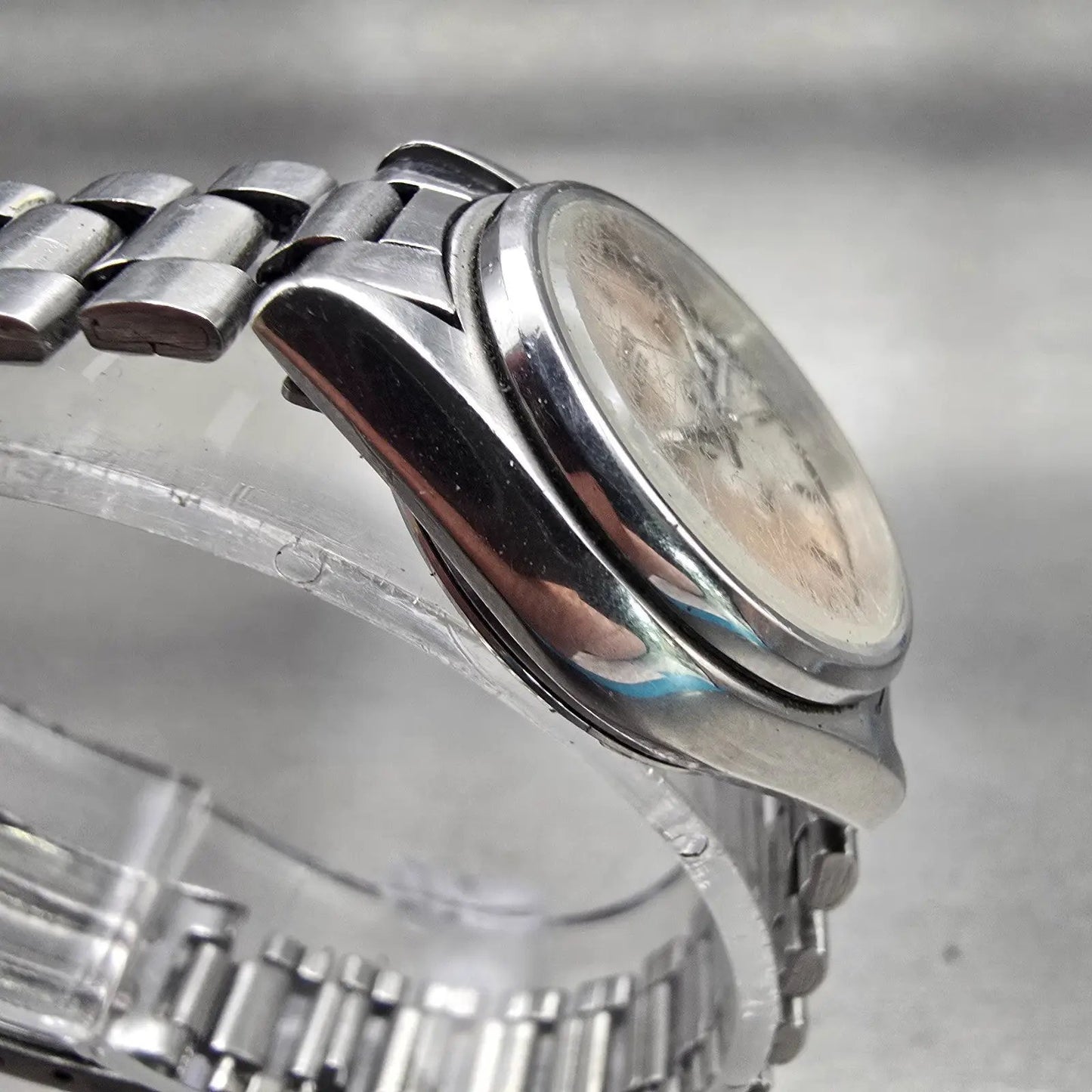 Seiko SQ Watch Women 24mm Bronze Dial Silver Tone Daydate 3423-0099 New Battery3