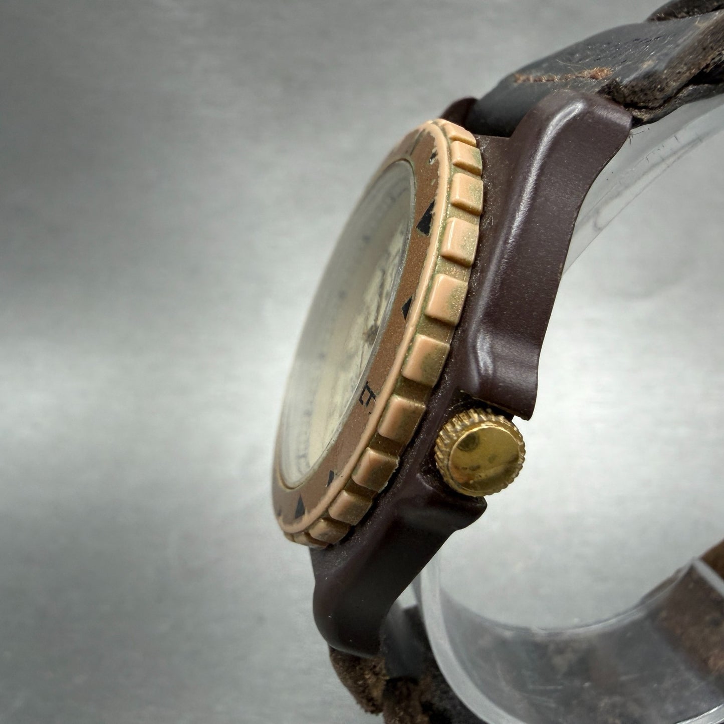 Timex Indiglo Adventurer Watch Men 38mm Cream Dial Brown Tone 42902 New Battery2