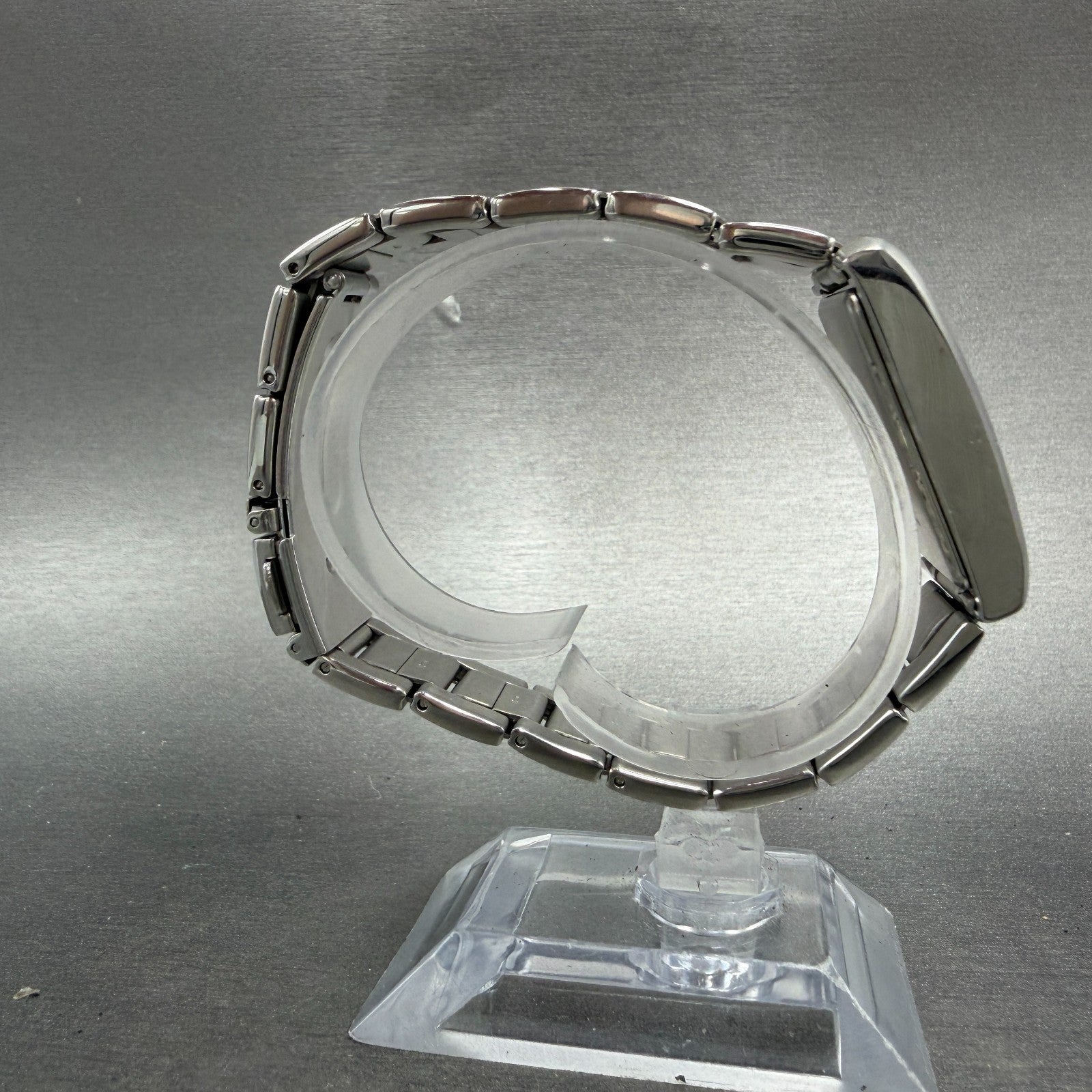 Citizen Tank Watch Unisex 25mm Black Dial Silver Tone Date Rectangle READ!!!!!!!8