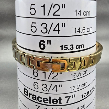 Citizen Eco-Drive Tank Watch Women 14mm White Dial Gold Tone Gemmed Bangle Works9