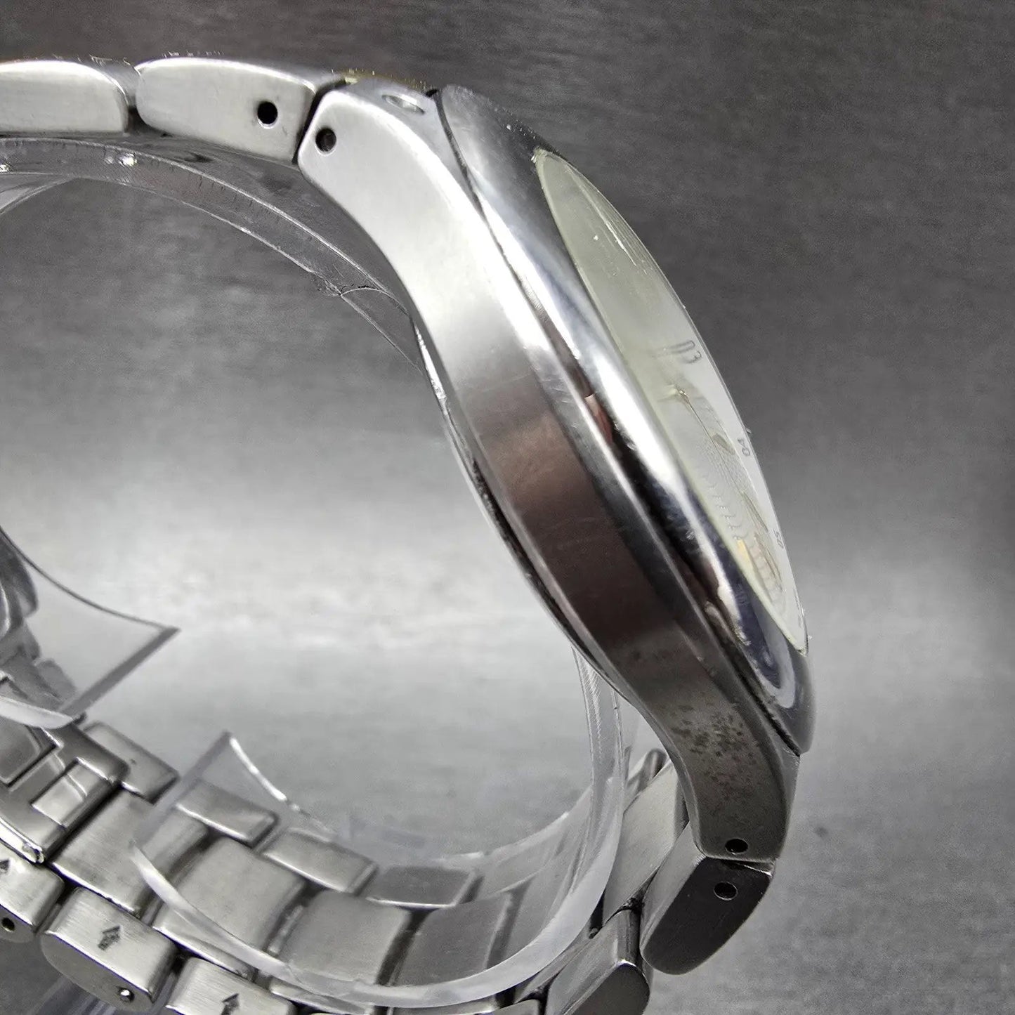 ESQ Watch Men 36mm Silver Dial Two Tone Date Round E5263 PARTS Swiss Bracelet4