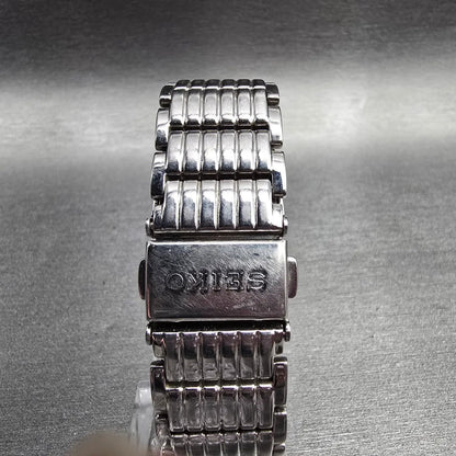 Seiko Tank Watch Women 25mm White Dial Silver Tone Rectangle 1N00-0PT0 New Batt7