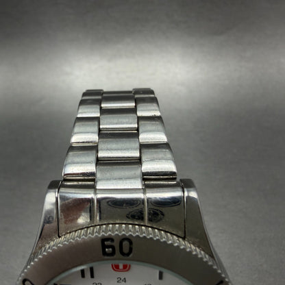 Wenger Swiss Military Dive Watch Men 39mm White Dial Steel Date Round New Batt4