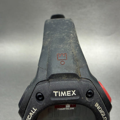 Timex Ironman Triathlon Watch Men 38mm Digital Black Alarm Chrono Round New batt4