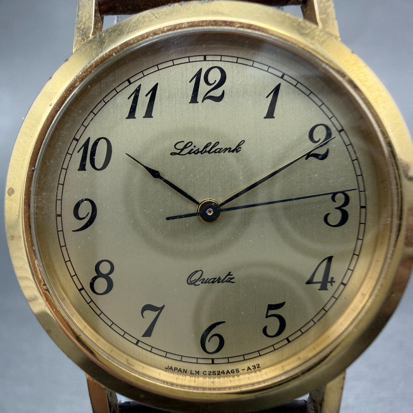Orient Lisblank Watch Women 31m Gold Dial Gold Tone Round Leather New Battery1