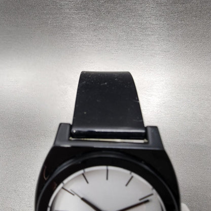 Nixon Time Teller P Watch Men 39mm White Dial Black & White Tone New Battery