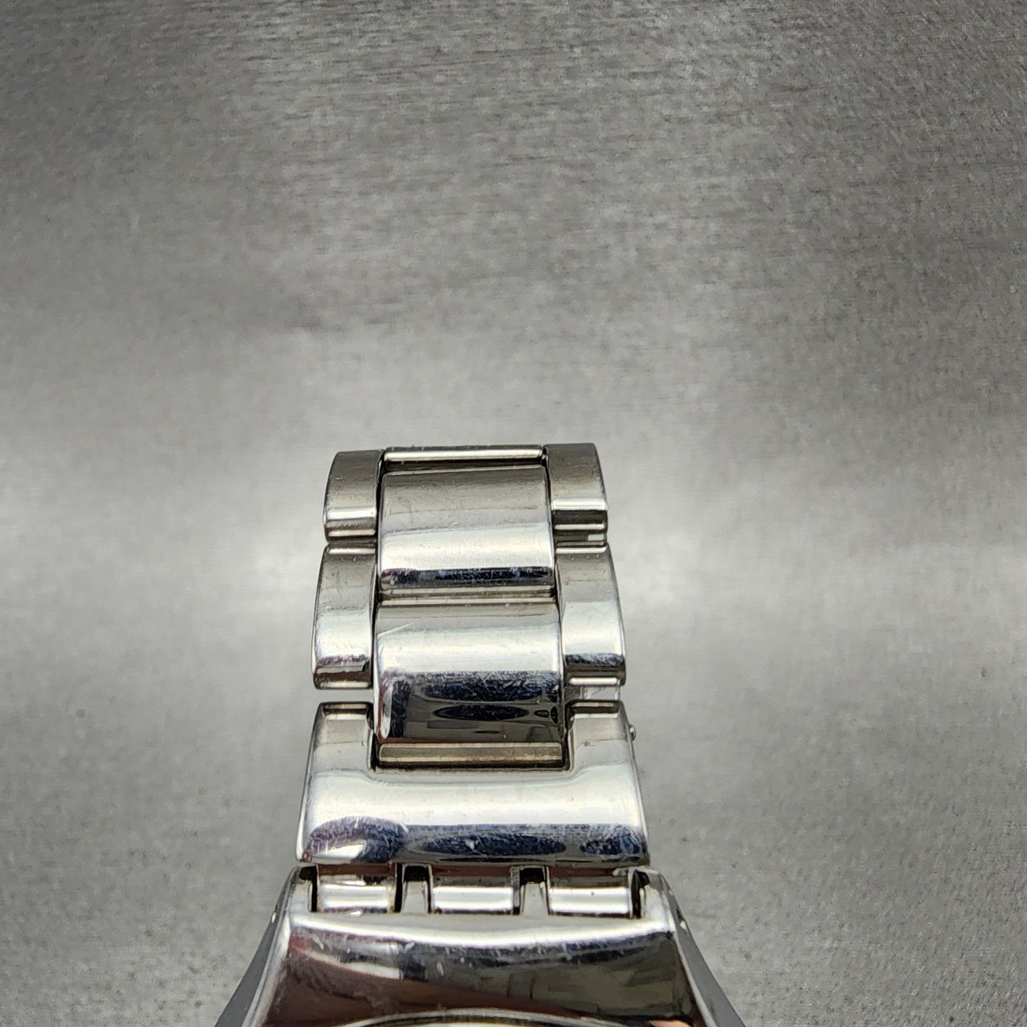 Swatch Irony Happy Joe Watch Men 37mm Blue Dial Steel Date Round New Battery AB14