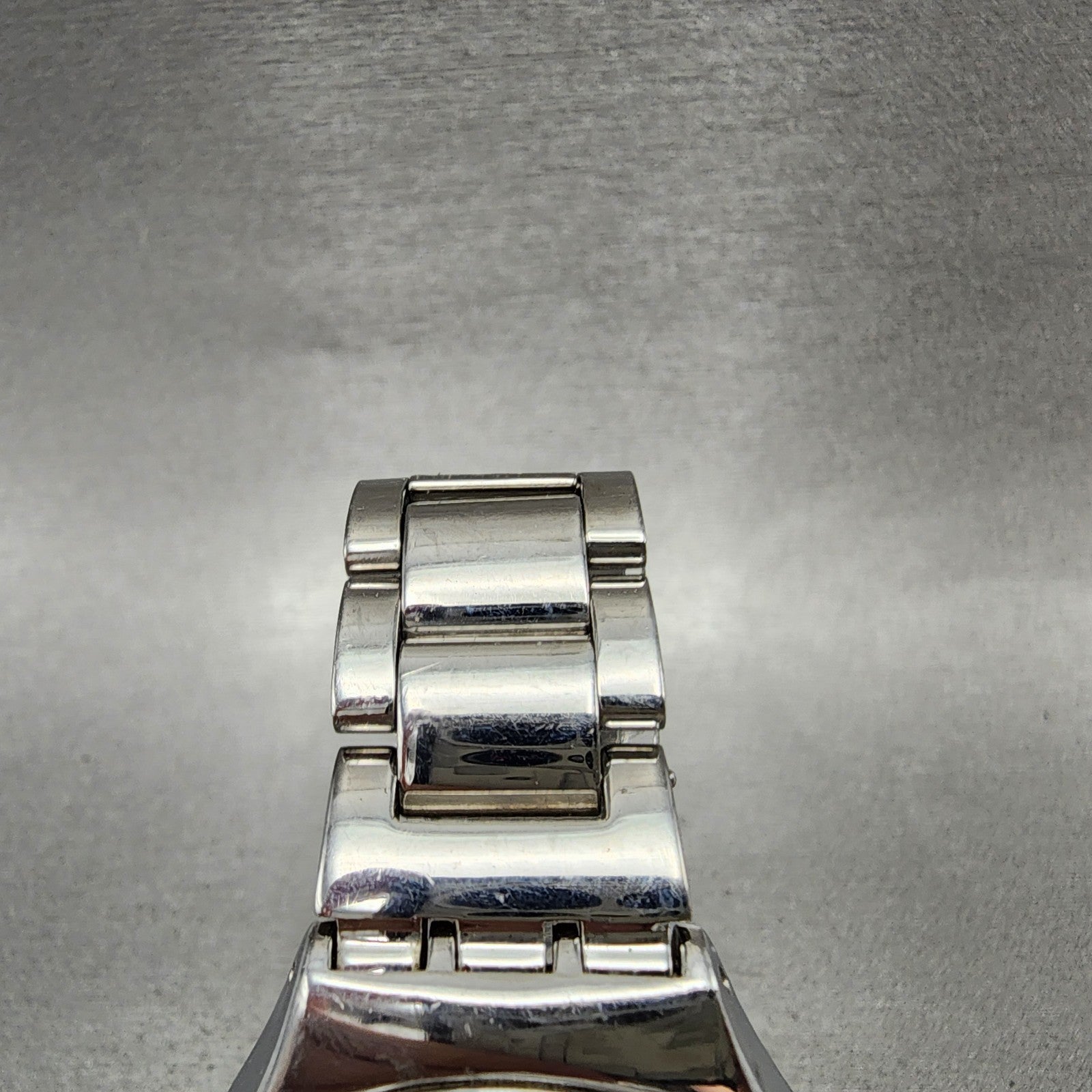 Swatch Irony Happy Joe Watch Men 37mm Blue Dial Steel Date Round New Battery AB14