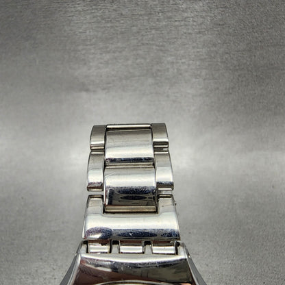 Swatch Irony Happy Joe Watch Men 37mm Blue Dial Steel Date Round New Battery AB14