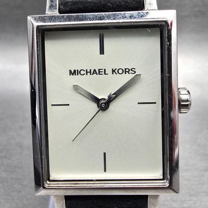 Michael Kors Harway Watch Women 24mm Silver Dial Silver Tank MK2599 New Battery1
