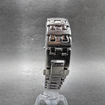 Citizen Eco-Drive Tank Watch Women 17mm Black Dial Silver Tone B023-S000068 Runs7