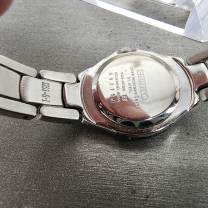 Seiko Watch Women 22mm MOP Dial Silver Tone Round 1n010cw0 New Battery9