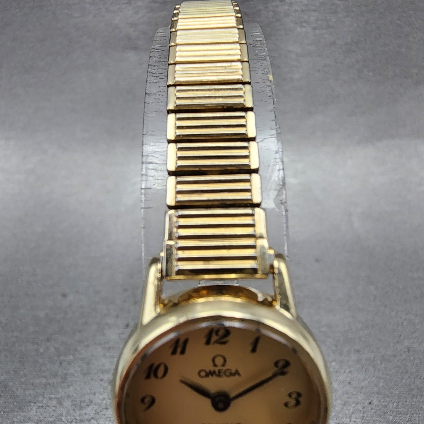 Omega De Ville Watch Women 20mm Gold Dial 10K Gold Filled Round 5910040 New bat4