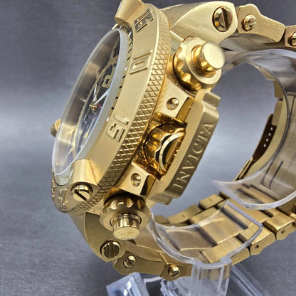 Invicta Sub Aqua Noma III Chronograph Watch Men 50mm Black Dial Gold Tone NewBat2