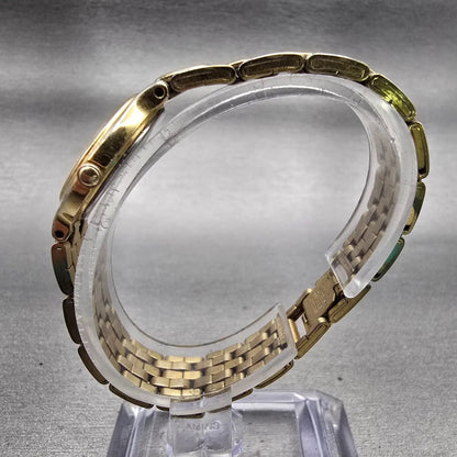 Seiko Watch Women 22mm Black Dial Gold Tone Round 1N00-0A99 New Battery Vintage6