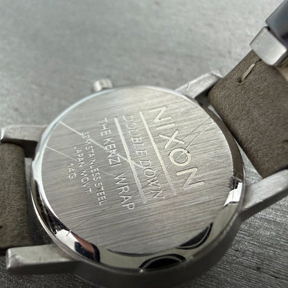 Nixon Kenzi Watch Women 26mm Silver Dial Silver Tone Round Wrap Around New Batt9