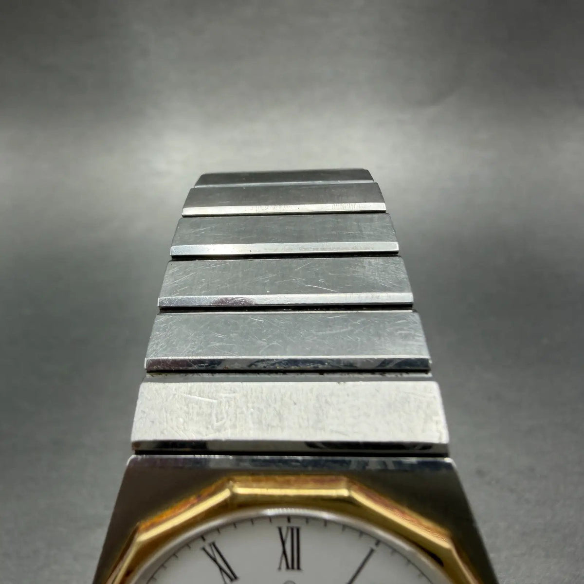 Concord Mariner SG Watch Men 32mm White Dial Steel Round Gold Bezel New Battery4