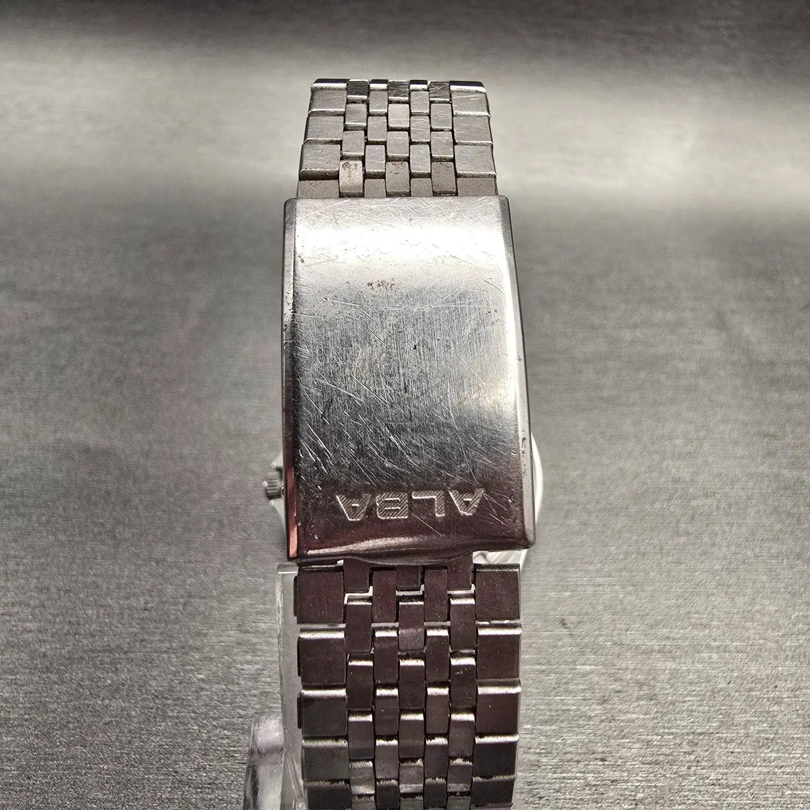 Seiko Alba Watch Men 35mm Silver Dial Silver Tone Daydate Round Y143-8141 NewBat7